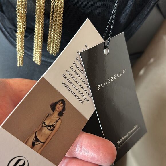 Bluebella women’s 32DD Aurora open bra black/gold underwire chain tassels sexy - Picture 7 of 10